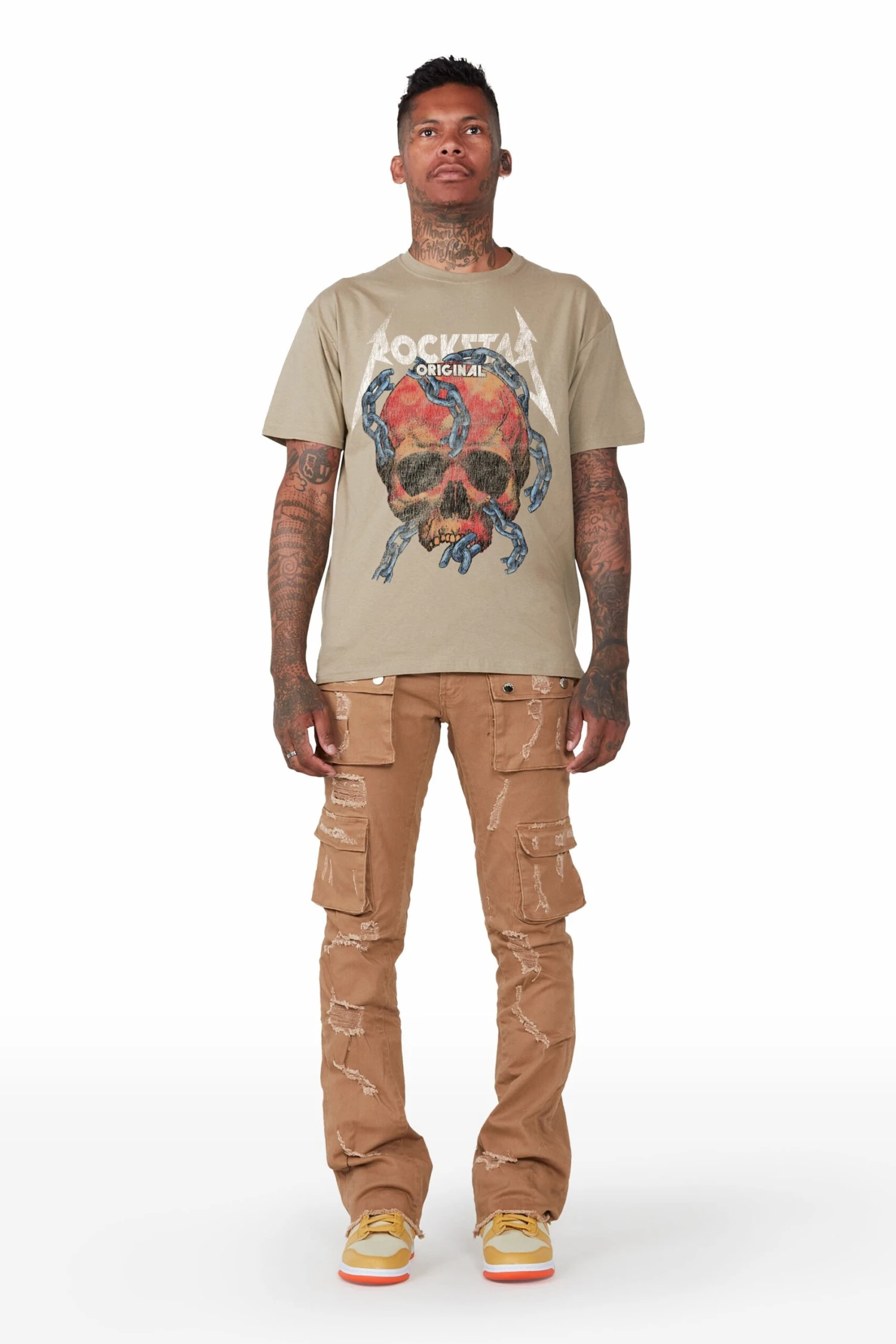 Clester Beige Graphic T-Shirt 3 Clester Beige Graphic T-Shirt - Image 3