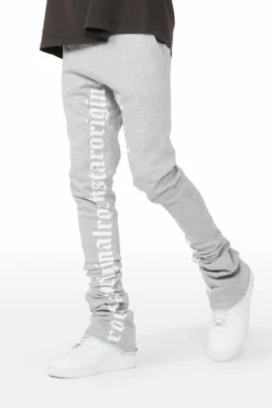 Laroi Grey Super Stacked Trackpant