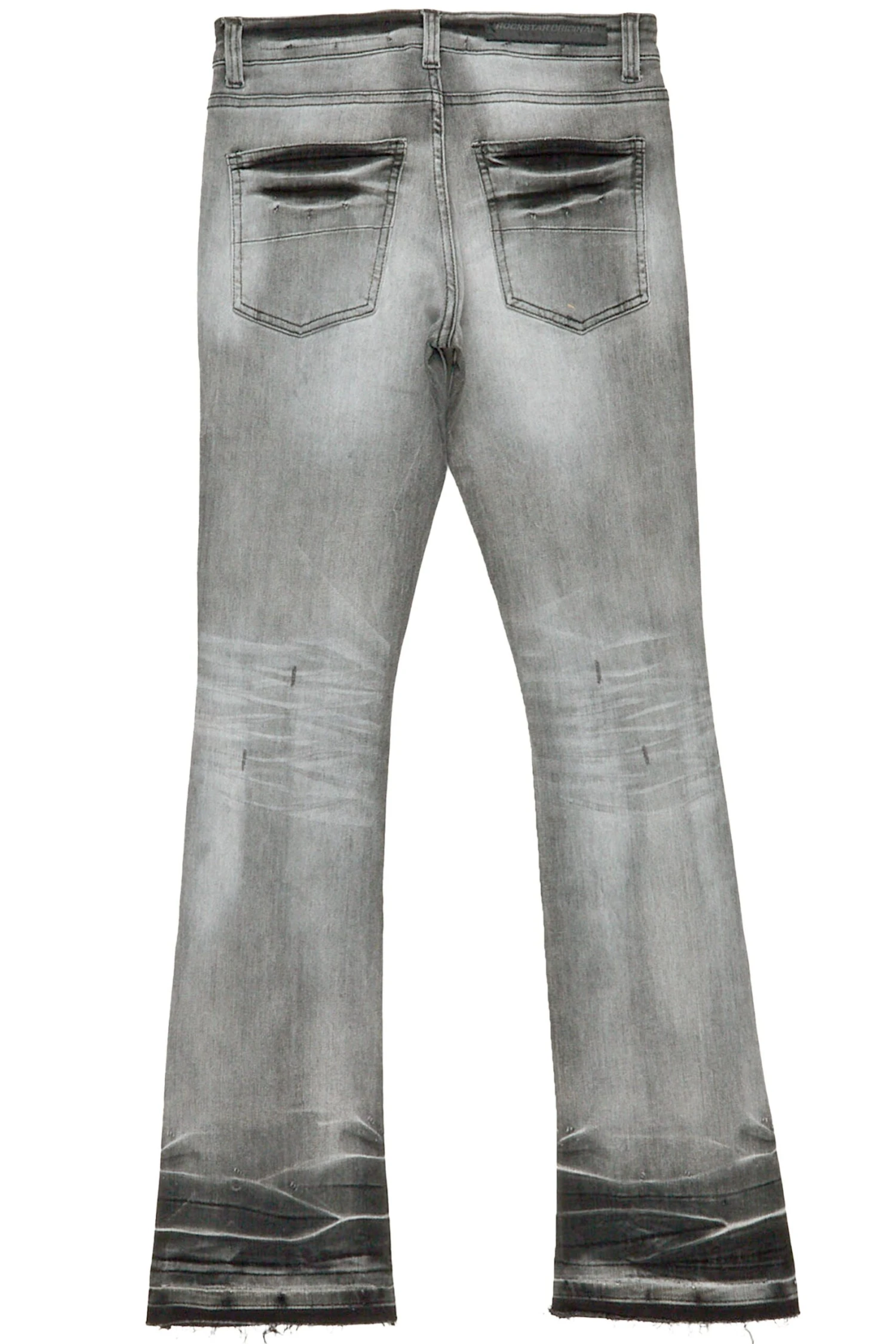 Parq Grey Stacked Flare Jean 4 Parq Grey Stacked Flare Jean - Image 4