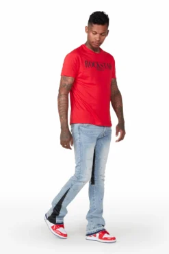 Jakob Blue Stacked Flare Jean -The Fresh Brand Shop 004 61133af4 6b88 4f09 bdd4 ce77359eb53b scaled