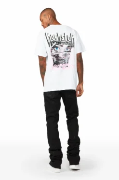 Dastard White Graphic T-Shirt -The Fresh Brand Shop 005 scaled