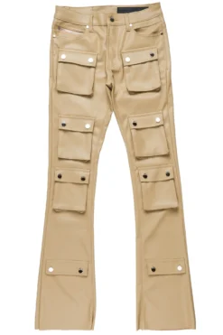 Remi Beige Faux Leather Stacked Flare Jean 14 Remi Beige Faux Leather Stacked Flare Jean -The Fresh Brand Shop 01 06927398 68ae 4c18 8568 09233987d147
