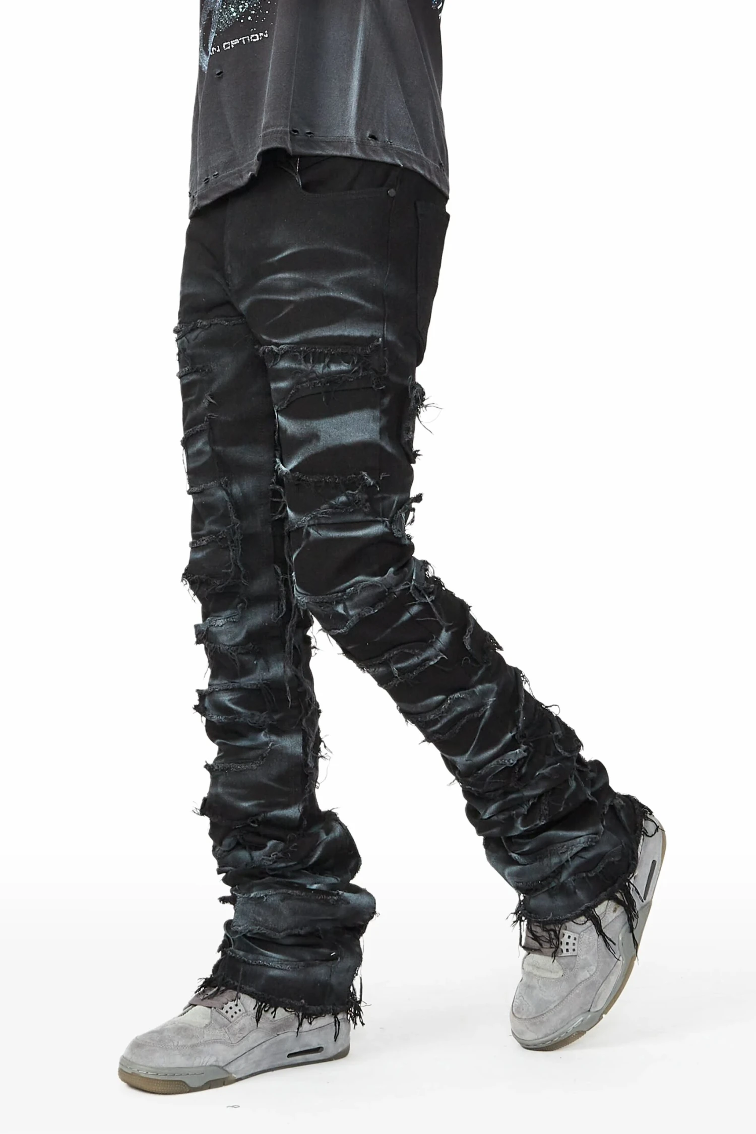 Hayden Black Super Stacked Flare Jean 1 Hayden Black Super Stacked Flare Jean