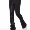 Callie Black Super Stacked Pants