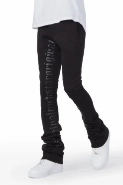 Callie Black Super Stacked Pants