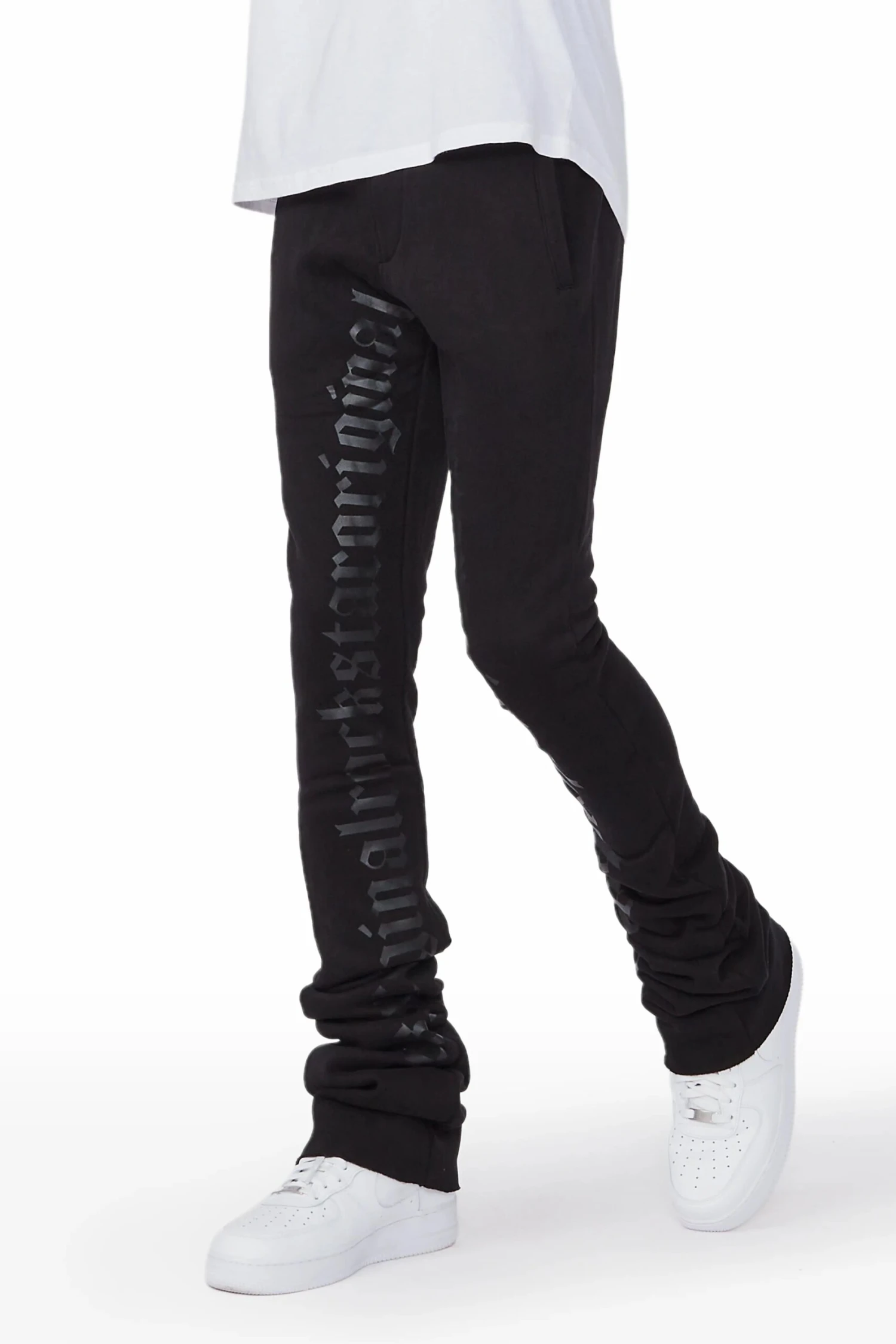 Callie Black Super Stacked Pants 1 Callie Black Super Stacked Pants