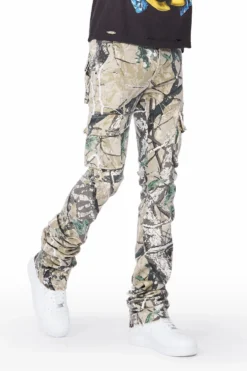 The Fresh Brand Shop 14 Kirrem Tree Camo Super Stacked Flare Jean