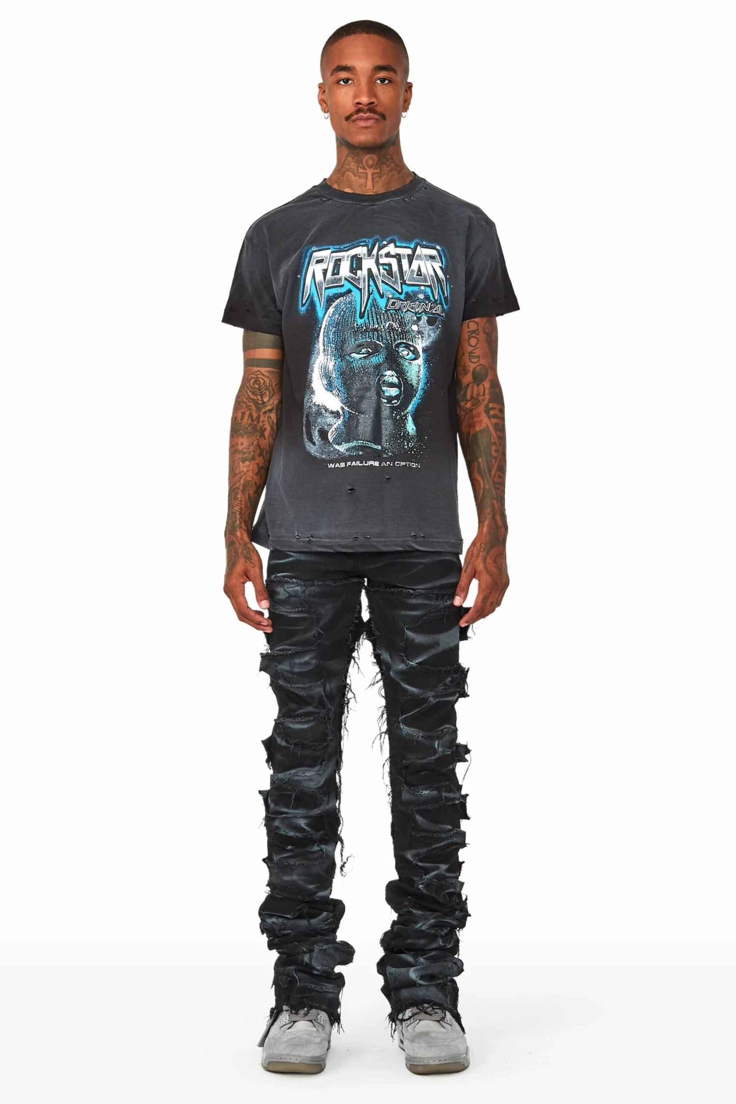 Hayden Black Super Stacked Flare Jean 2 Hayden Black Super Stacked Flare Jean - Image 2