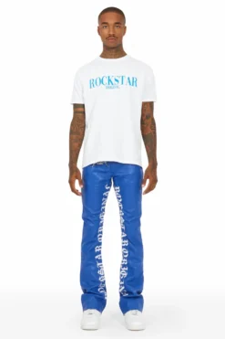 Eliam Blue/White Faux Leather Stacked Flare Jean -The Fresh Brand Shop 02 e0a09938 b08e 4318 9cd5 250589f78ad4 scaled