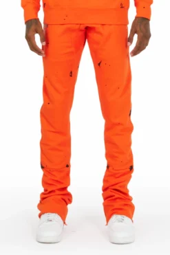 Farlee Orange Super Stacked Flare Pants