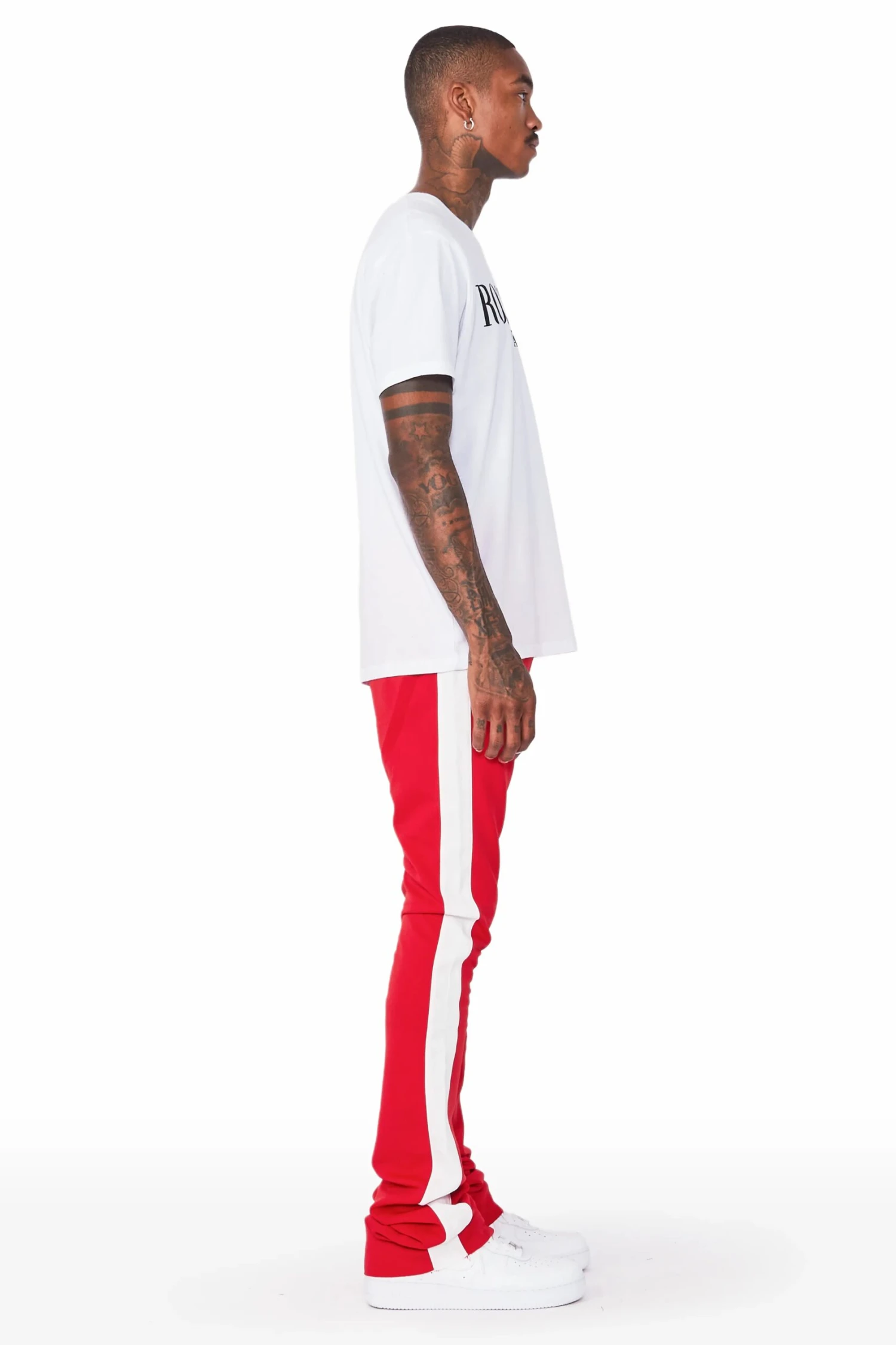 Landry Red Super Stacked Track Pant 4 Landry Red Super Stacked Track Pant - Image 4