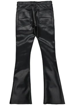 Remi Black Faux Leather Stacked Flare Jean -The Fresh Brand Shop 03 91e3c1e6 0b4e 40f9 9de3 0f64e64e9753
