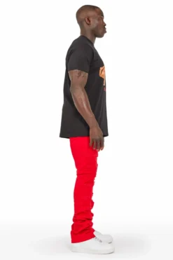 Niklaus Red Stacked FLare Jean -The Fresh Brand Shop 03 d28baad7 787d 4582 9a7d dad061f378f4 scaled