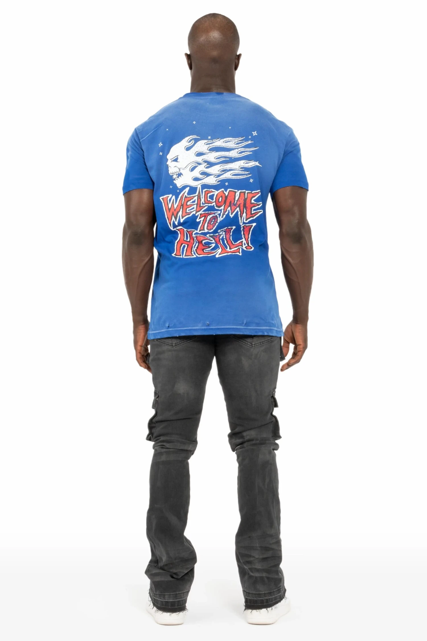 Adriel Grey Wash Cargo Stacked Flare Jean 4 Adriel Grey Wash Cargo Stacked Flare Jean - Image 4