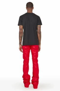 Petrus Red Faux Leather Super Stacked Flare Jean -The Fresh Brand Shop 04 c5cafcae 0ca1 4100 b468 ffbd457ec209 scaled