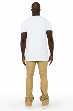 Eliam Beige/Black Faux Leather Stacked Flare Jean -The Fresh Brand Shop 04 f1d6fd1d 6258 486a 8abd 6877a3a1b0af scaled