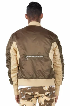 Kavita Olive/Khaki Bomber Jacket -The Fresh Brand Shop 05 scaled