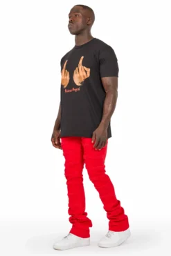 Niklaus Red Stacked FLare Jean -The Fresh Brand Shop 05 4b405da0 72ab 4b62 ac68 f17145fd1a7e scaled