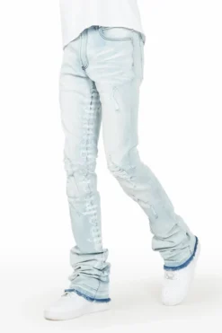 Colette Blue Wash Super Stacked Flare Jean