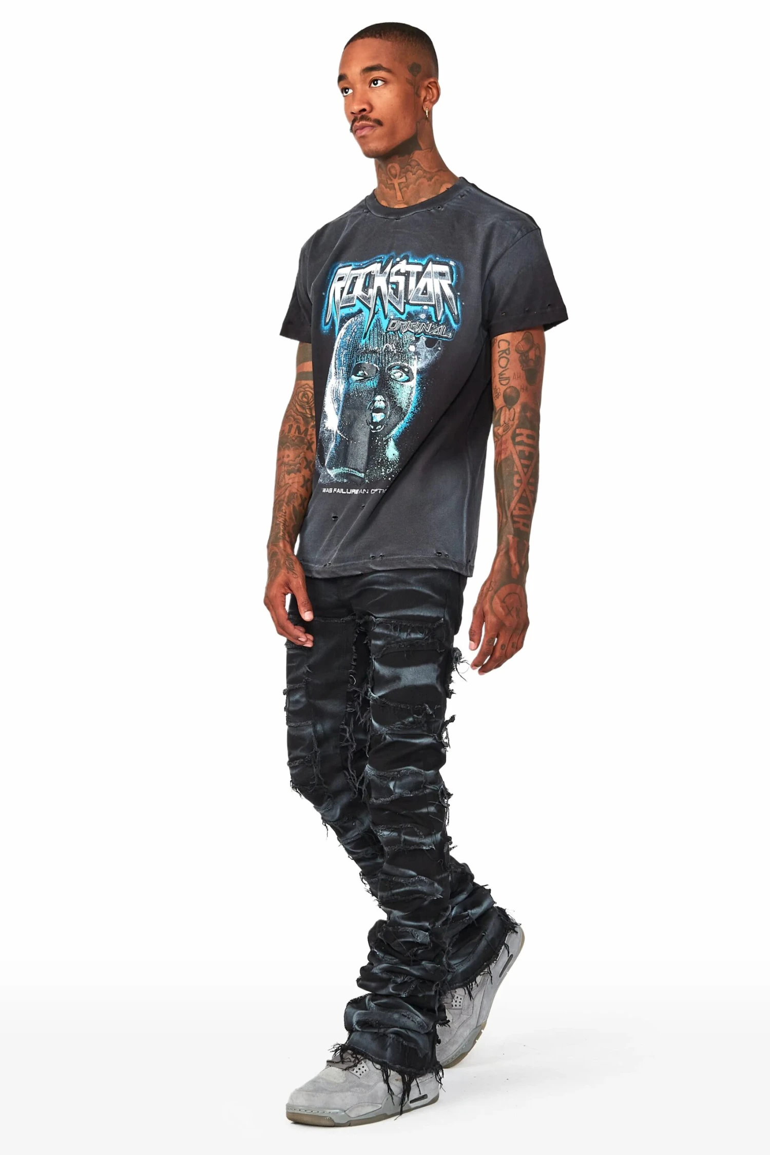 Hayden Black Super Stacked Flare Jean 4 Hayden Black Super Stacked Flare Jean - Image 4