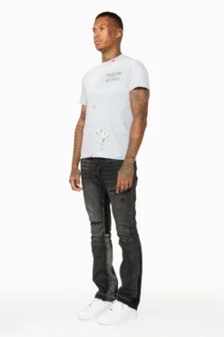 Quavo Black Stacked Flare Jean -The Fresh Brand Shop 17THUR NOV2215610 scaled