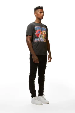 XXVI Black Oversized Graphic T-Shirt -The Fresh Brand Shop 22 MON AUG22 RSOBLKLBL0784 scaled