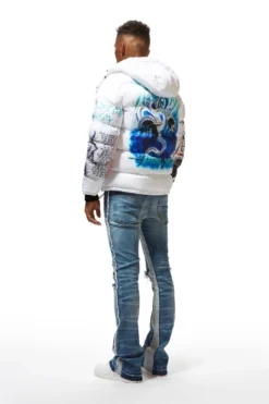 White Nash Graphic Print Puffer Jacket -The Fresh Brand Shop 22 MON AUG22 RSOBLKLBL0841 scaled