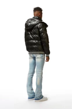 SIR LEATHERETTE PUFFER JACKET-BLACK -The Fresh Brand Shop 22 MON AUG22 RSOBLKLBL0895 scaled