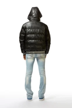 SIR LEATHERETTE PUFFER JACKET-BLACK -The Fresh Brand Shop 22 MON AUG22 RSOBLKLBL0899 scaled