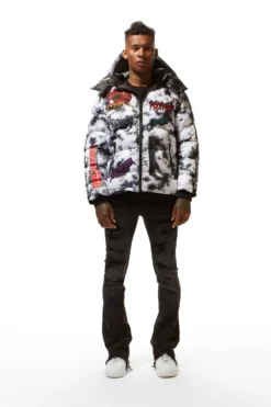 GIOVAN PUFFER JACKET- BLK/WHT -The Fresh Brand Shop 22 MON AUG22 RSOBLKLBL1037 scaled