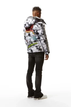 GIOVAN PUFFER JACKET- BLK/WHT -The Fresh Brand Shop 22 MON AUG22 RSOBLKLBL1040 scaled