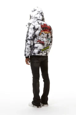 GIOVAN PUFFER JACKET- BLK/WHT -The Fresh Brand Shop 22 MON AUG22 RSOBLKLBL1042 scaled