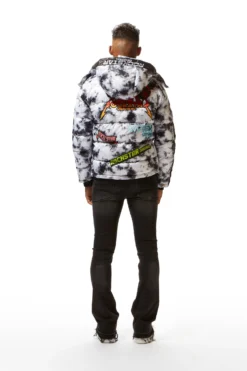 GIOVAN PUFFER JACKET- BLK/WHT -The Fresh Brand Shop 22 MON AUG22 RSOBLKLBL1043 scaled