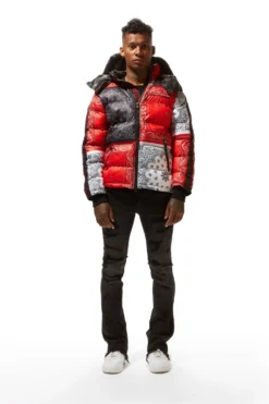 KYRO PUFFER JACKET- RED -The Fresh Brand Shop 22 MON AUG22 RSOBLKLBL1057 scaled