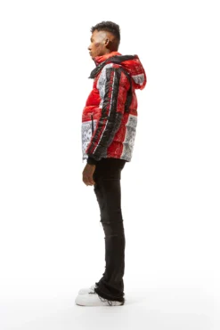 KYRO PUFFER JACKET- RED -The Fresh Brand Shop 22 MON AUG22 RSOBLKLBL1065 scaled