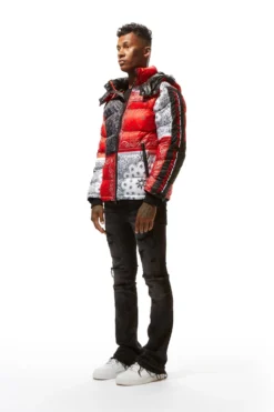 KYRO PUFFER JACKET- RED -The Fresh Brand Shop 22 MON AUG22 RSOBLKLBL1066 scaled