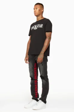 Menace Grey/Red Straight Fit Jean -The Fresh Brand Shop 26MON SEP22 DION4169 scaled