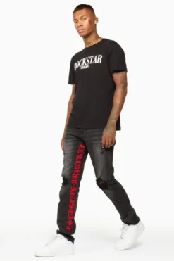 Menace Grey/Red Straight Fit Jean -The Fresh Brand Shop 26MON SEP22 DION4170 scaled