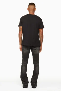 Tibbs Black Stacked Flare Jean -The Fresh Brand Shop 26MON SEP22 DION4184 scaled