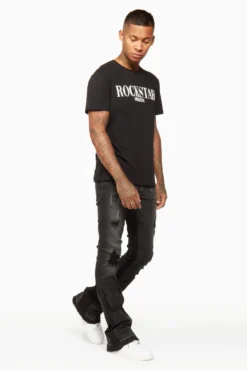 Tibbs Black Stacked Flare Jean -The Fresh Brand Shop 26MON SEP22 DION4193 scaled