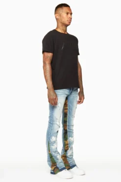 Strass Blue Stacked Flare Jean -The Fresh Brand Shop 26MON SEP22 DION4526 scaled