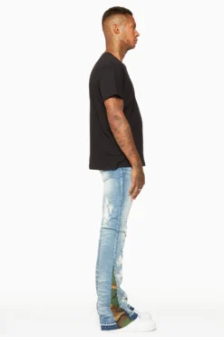 Strass Blue Stacked Flare Jean -The Fresh Brand Shop 26MON SEP22 DION4527 scaled