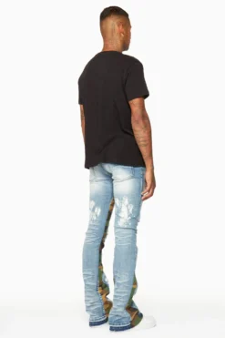 Strass Blue Stacked Flare Jean -The Fresh Brand Shop 26MON SEP22 DION4528 scaled