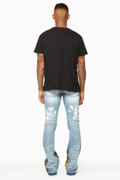 Strass Blue Stacked Flare Jean -The Fresh Brand Shop 26MON SEP22 DION4530 scaled