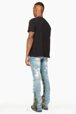 Strass Blue Stacked Flare Jean -The Fresh Brand Shop 26MON SEP22 DION4531 scaled