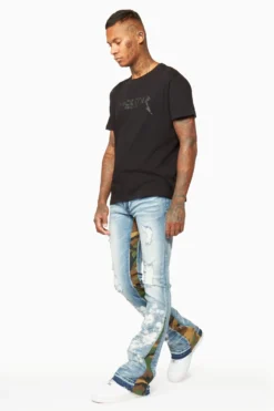 Strass Blue Stacked Flare Jean -The Fresh Brand Shop 26MON SEP22 DION4534 scaled