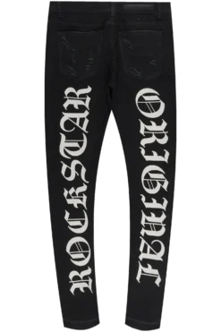 The Fresh Brand Shop 18 Arc Black Graphic Straight Fit Jean