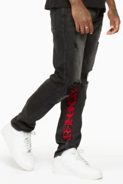 Menace Grey/Red Straight Fit Jean -The Fresh Brand Shop 3 2d58ee4b 5a97 4023 859f b31ee5872861