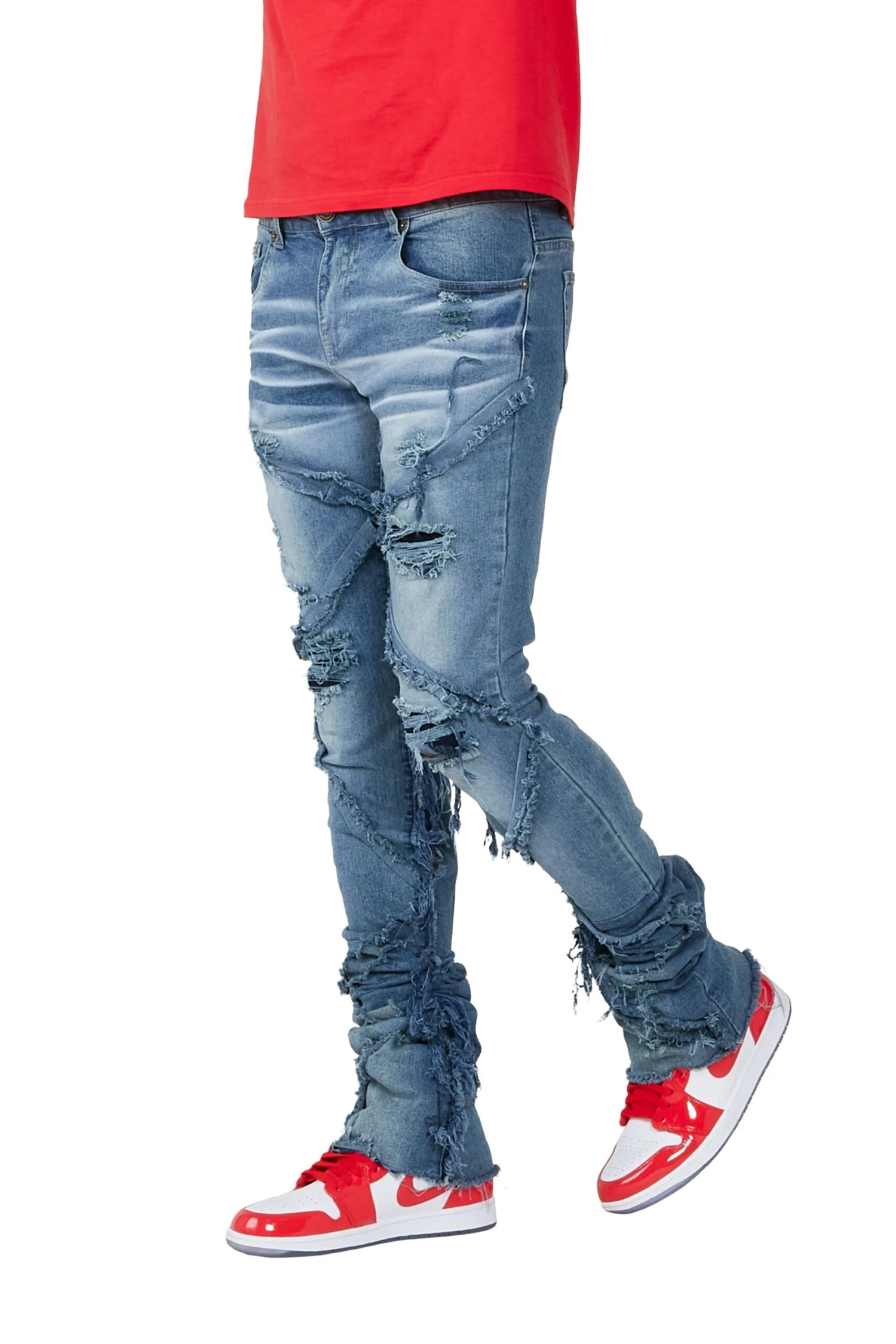 Eben Vintage Blue Super Stacked Flare Jean 5 Eben Vintage Blue Super Stacked Flare Jean - Image 5
