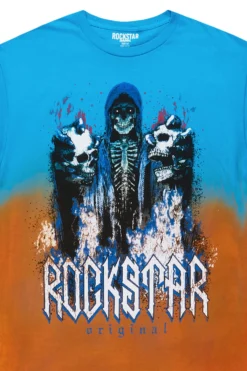 The Fresh Brand Shop -The Fresh Brand Shop Aki Blue Orange Graphic T Shirt2 scaled